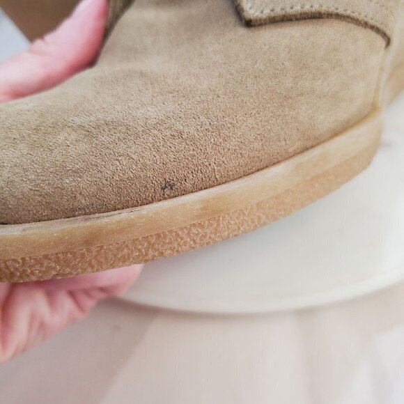 J. Crew Factory 7 Chukka Wedge Boots Taupe Suede 2 eye Lace up - Picture 10 of 11